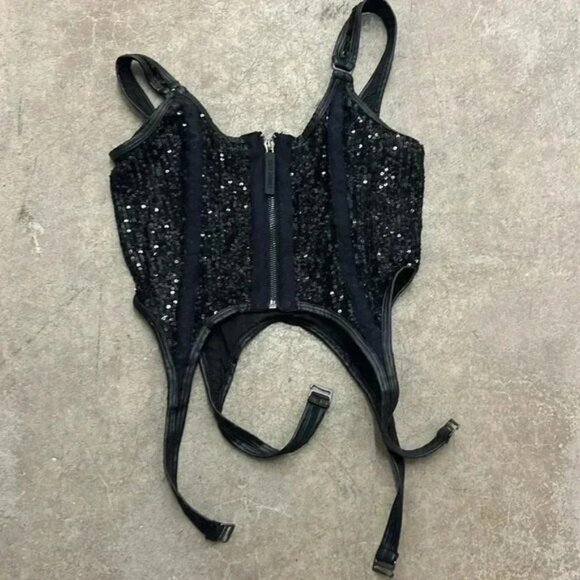 Steve Madden sequin  corset top - Picture 3 of 6